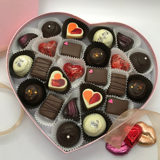 24 Truffles & BonBons Valentine Heart Box Collection